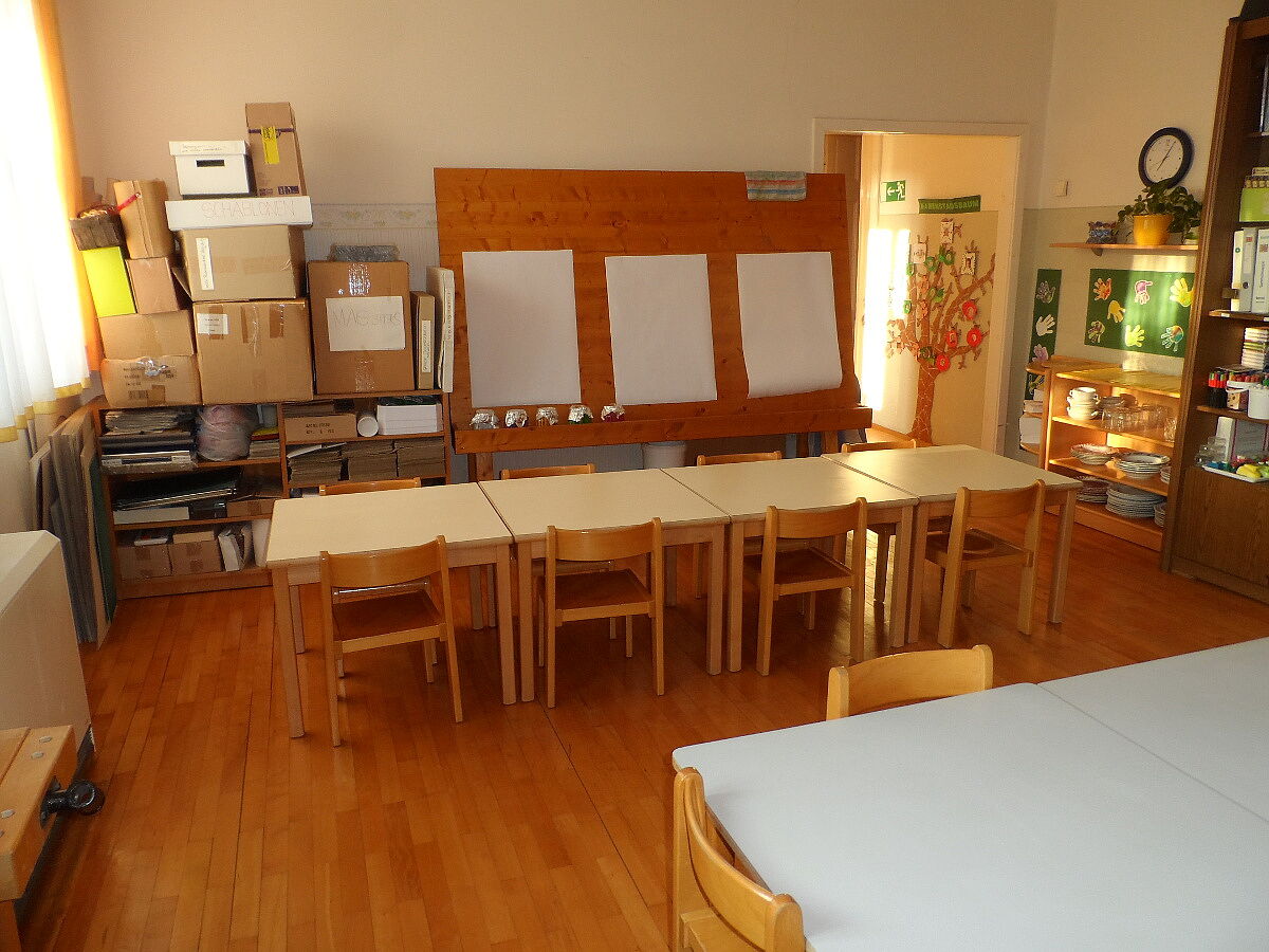 Das Malatelier mit den Mittagstischen (c) Kindergarten Dürnstein